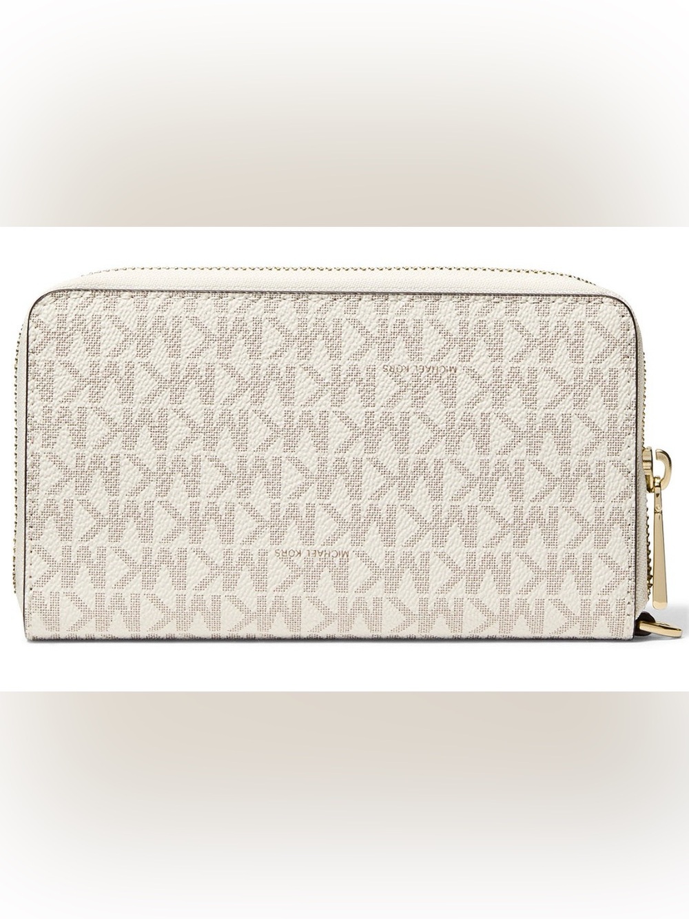 Michael Kors NWT Vanilla Combo, Jet Set Large Flat Multi-Function Wristlet - Picture 2 of 6